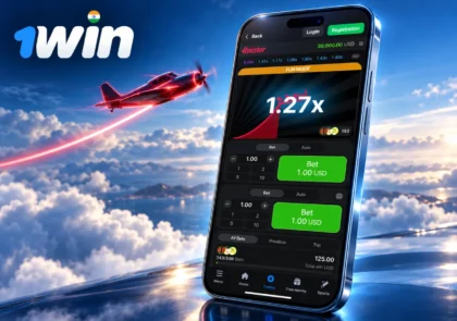 Aviator game on mobile with airplanes and betting options